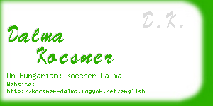dalma kocsner business card